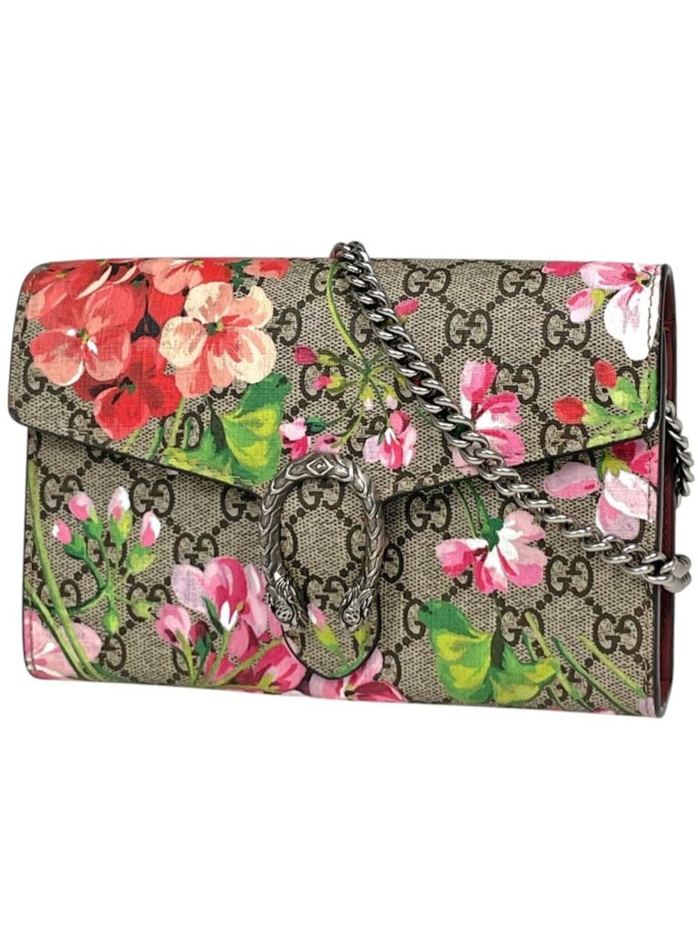 Gucci Shoulder Bag Dionysus GG Blooms 2-Way Supreme Beige Pink